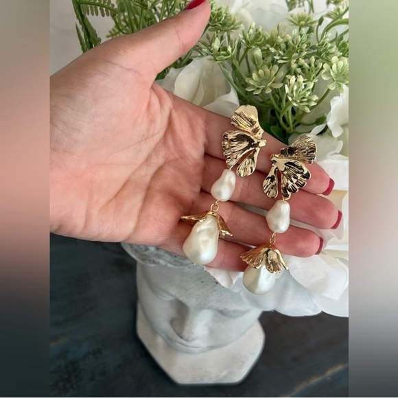 House of Harlow 1960 Statement Ginkgo  Drop Earrings ✨ - Picture 7 of 14